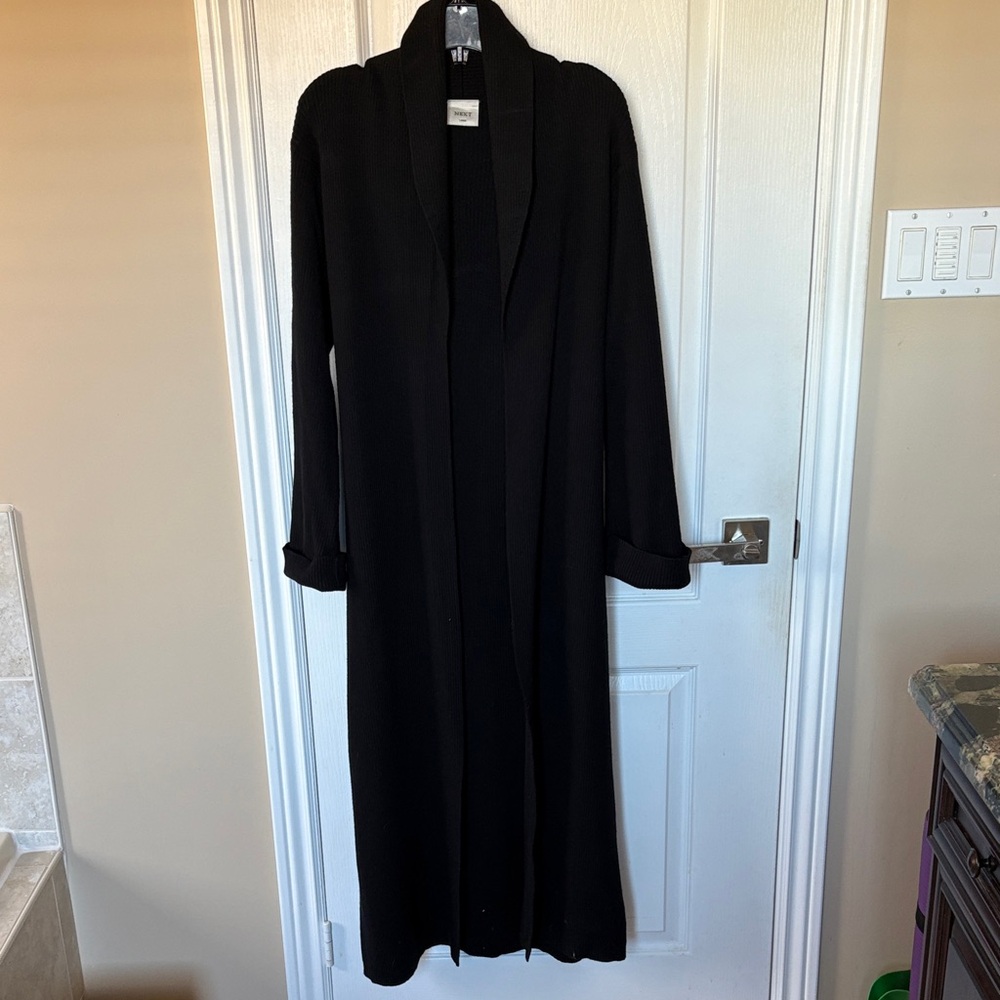 Next Ribbed Black Cardigan